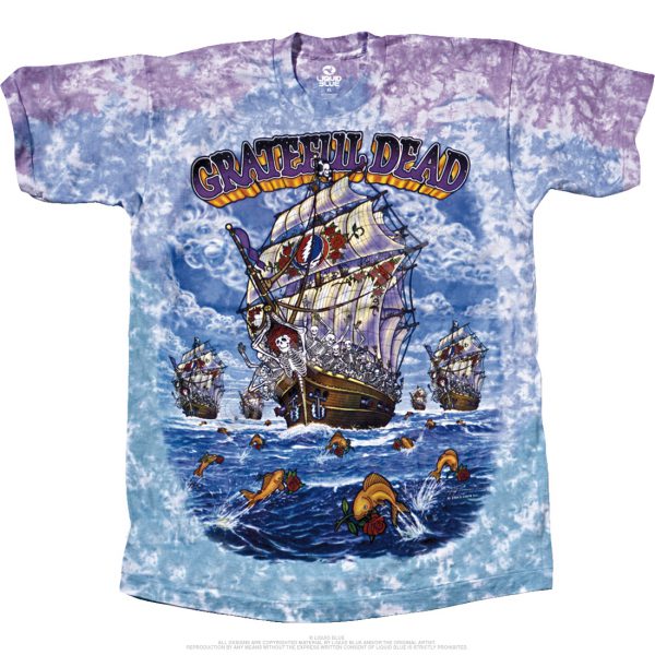 Grateful Dead Ship of Fools Tie Dye T-Shirt -0