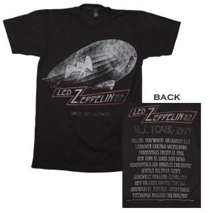 Led Zeppelin Cities 1977 Tour T-Shirt