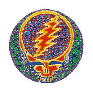 Grateful Dead Rusty Blue Mylar Outside Sticker